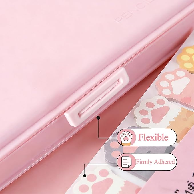 9+1 Pcs Pink Kawaii Stationery Set, Cute Cat Paw School Supplies, Japanese Style Office Student Best Gifts