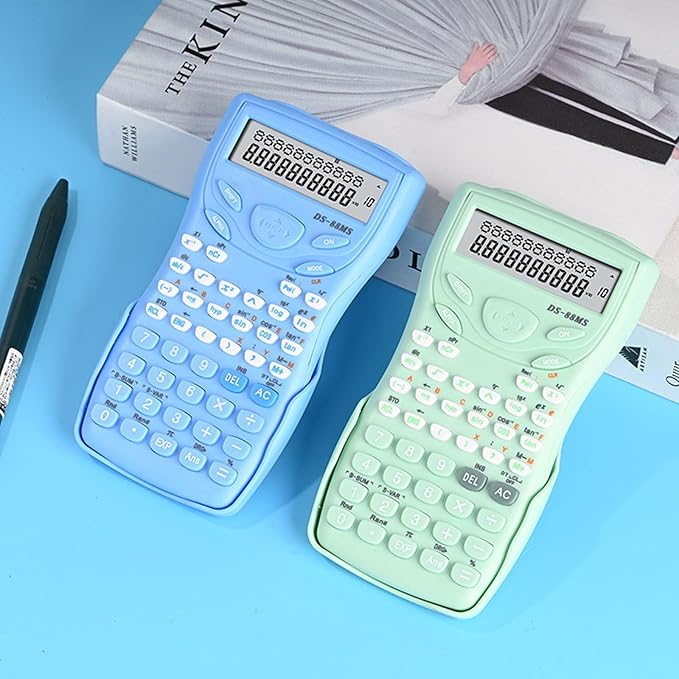Muloo Portable Scientific Calculator 12 Digits Widescreen Multifunctional Exam Tool Students Function Calculator Professionals, approx 16x8cm/6.3x3.54in, Green