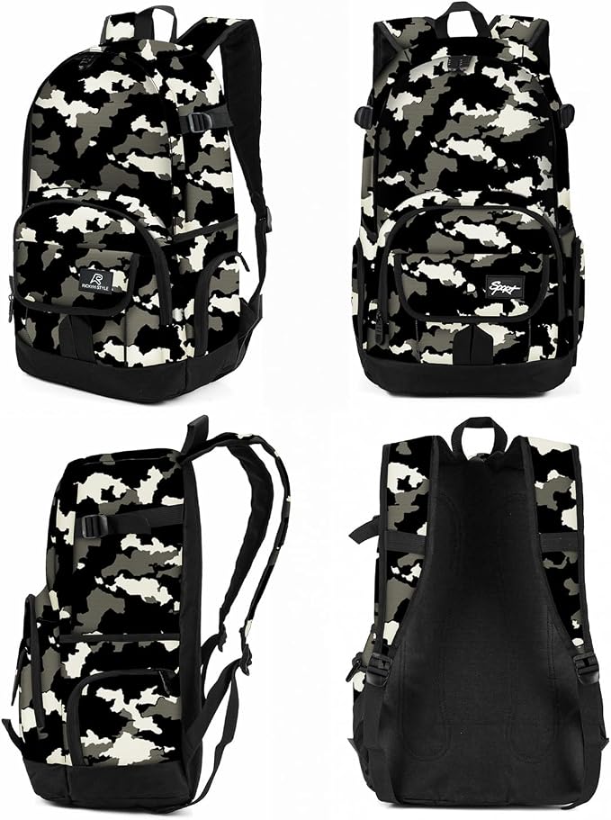 rickyh style School Backpack Travel Bag for Men & Women Lightweight College Back Pack with Laptop Compartmen