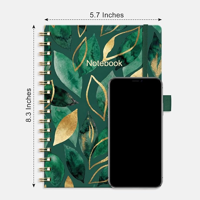 AHGXG Spiral Journal Notebook, 160 Lined Pages, A5 Size (5.7'' x 8.3'')