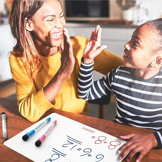 Nicpro Small Dry Erase Lapboard, 2 Pack Small White Board 12''x 16'' Mini White Board Double Sided with 8 Water-Based Pen, Portable Whiteboards for Kids Students Teachers Classroom Homeschool Supplies