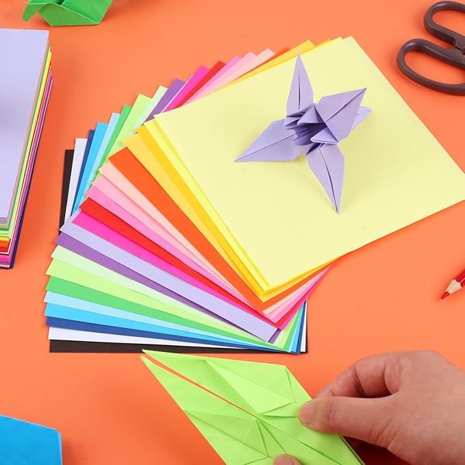 300 Sheets 6" Square Origami Paper, 20 Colors Origami Paper 6x6, Double Sided Color Origami Papers for Beginner, OrigamiPaper for Arts and Crafts