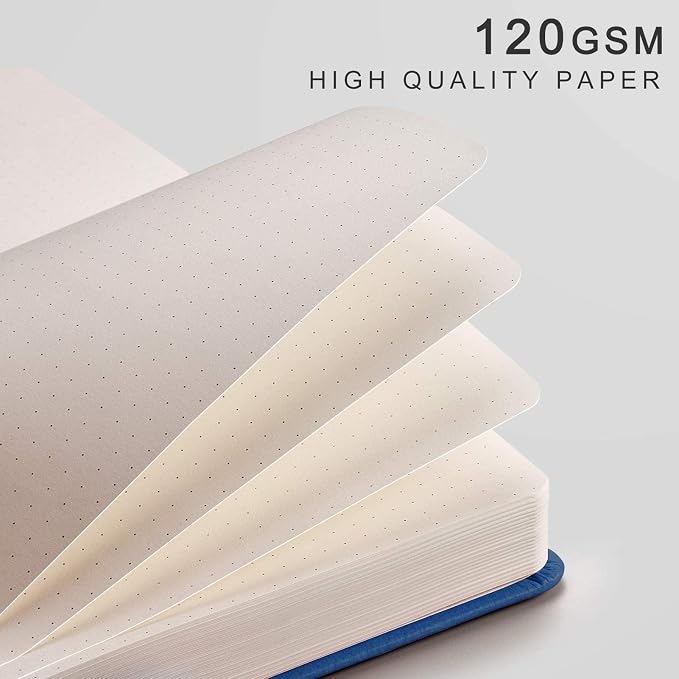 EMSHOI Dotted Journal Notebook, 256 Pages, A5 Size (5.7'' x 8.3'')