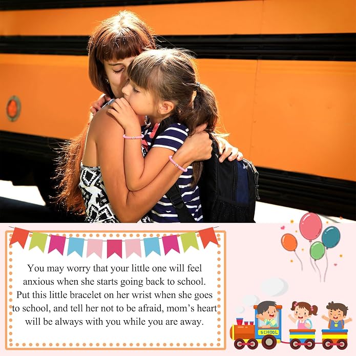 UPROMI First Day of Preschool/Kindergarten/1st Grade/2nd Grade/School Gift, Back to School Bracelet Mommy and Me Dad and Son
