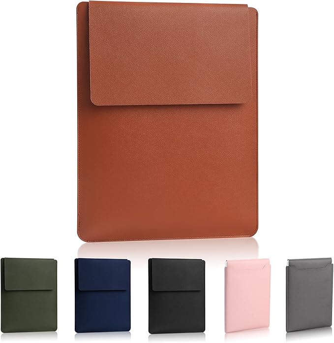 Compatible with Apple 14 inch/13.3 inch Laptop Sleeve, Padded Case, Thin Portable, Versatile Bag - Compatible with 2022 Pro, 2015 Pro, Air-Brown