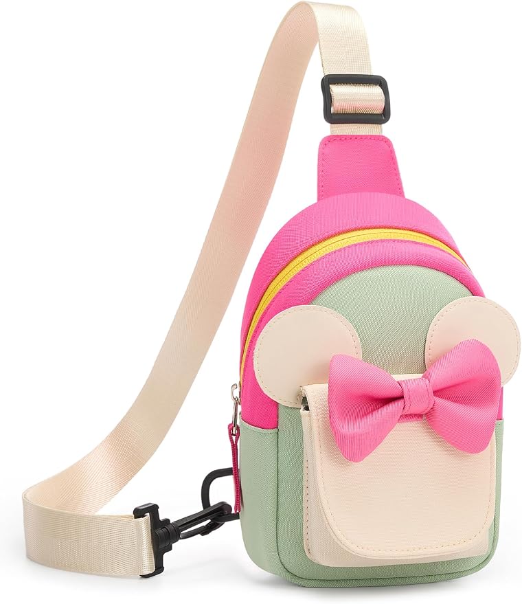 Birthday Back to School Gifts for Girls 3-8, Kids Fanny Pack Toddler Purse | Cute Fashion Sling Crossbody Bag for 3 4 5 6 7 8 Year Old Girls with Adjustable Strap. Perfect for Travel Holiday Essentials