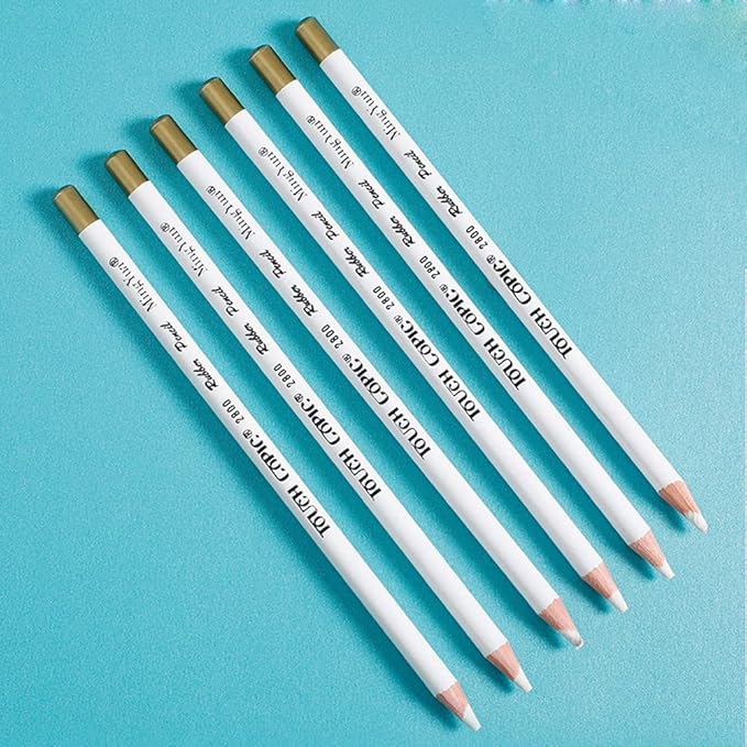leuapl Eraser Pencils Set for Artists, Wooden Sketch Professional Highlight Painting Eraser Pen for Sketching Charcoal Drawings, Revise Erasing Details for Students Limner, 6PCS