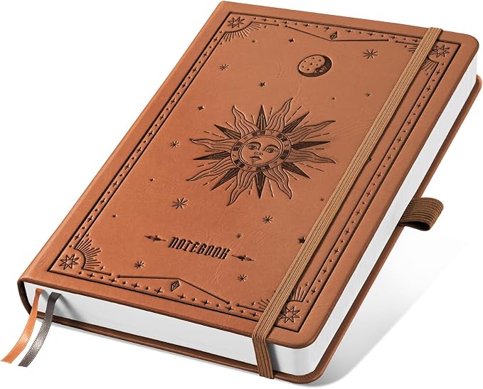 EMSHOI Lined Journal Notebook, 192 Numbered Pages, A5 Size (5.7'' x 8.3'')