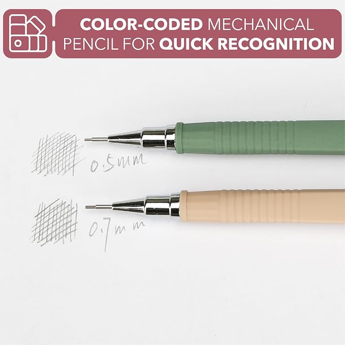 Mr. Pen- Mechanical Pencil Set with Lead and Eraser Refills, 6 Pack | 2 Sizes, 0.5 and 0.7mm, Sketching Pencils, Drafting Pencil, Drawing Mechanical Pencils
