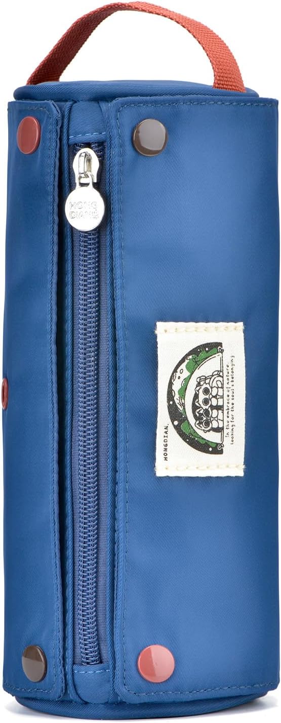 Large Capacity Pencil Case Roll Up Design Multifunctional Pencil Holder Pouch Stationery Pen Bag for Teen Girls and Boys Camping style - Dark Blue
