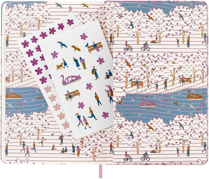 Moleskine Limited Edition Sakura Notebook, Hard Cover, Large (5" x 8.25"), Ruled/Lined, Bicycle, 240 Pages