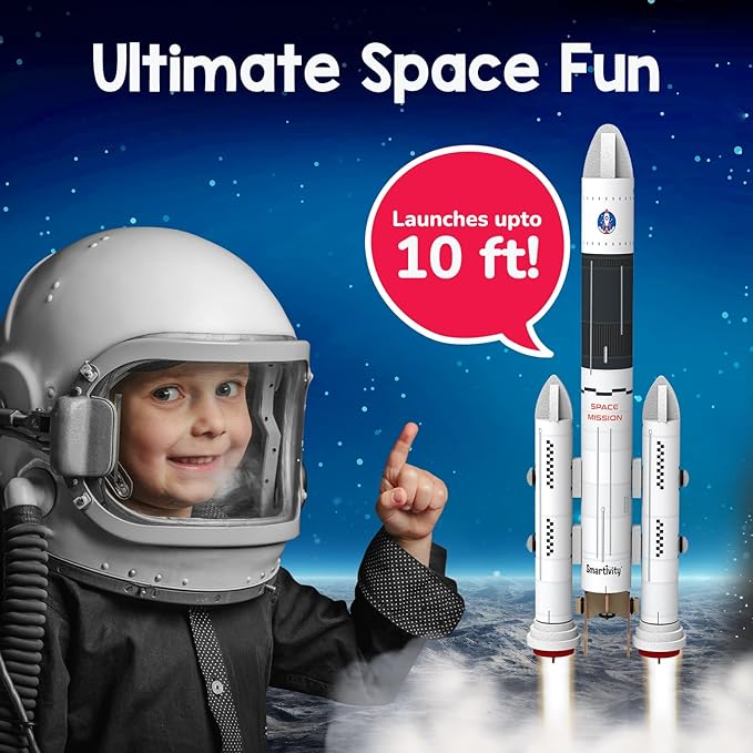 Smartivity Rocket Launcher STEM Kit for Ages 6-12 Years | Build Your Own Rocket with Launcher | Birthday Gift for Smart Kids | DIY Science Toy for Boys & Girls 6,7,8,9,10,11,12 Years Old