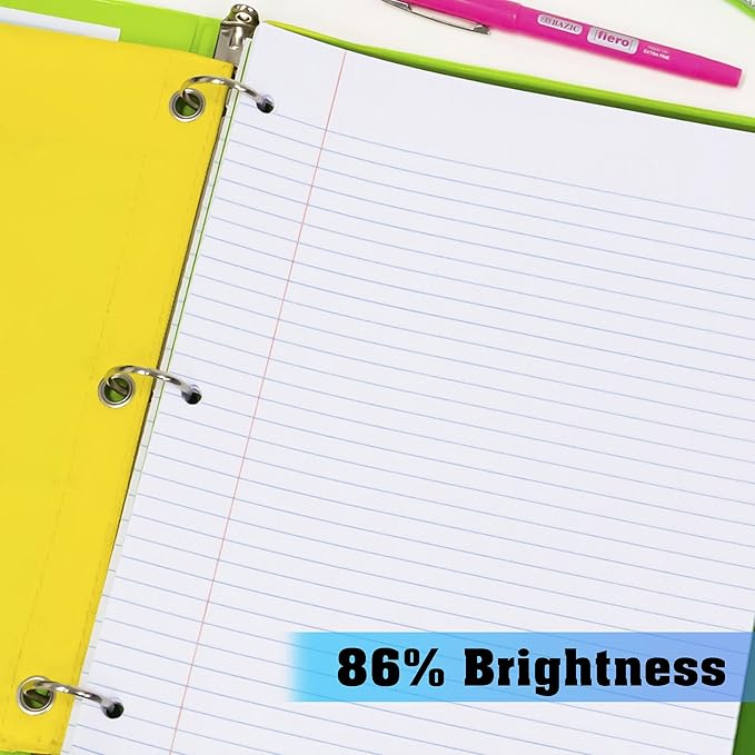 BAZIC Products College Ruled Filler Paper, 150 Sheets, 10.5" x 8", 6-Pack
