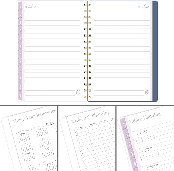 Cambridge Planner 2026-2027 Weekly & Monthly Academic 12-Month July-June, 5-1/2" x 8-1/2", Cherrywood Lane, Cosmo Garden (CL17-200A)