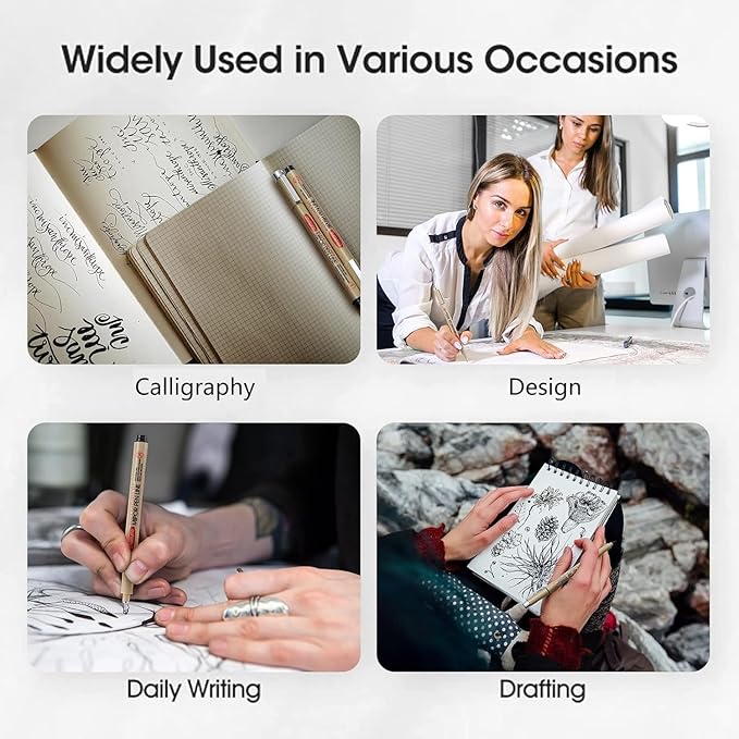 GETHPEN Micro Fineliner Set – 3 size Archival Ink pens for Technical Drawing, Anime & Sketching – Artists, Architects & Illustrators