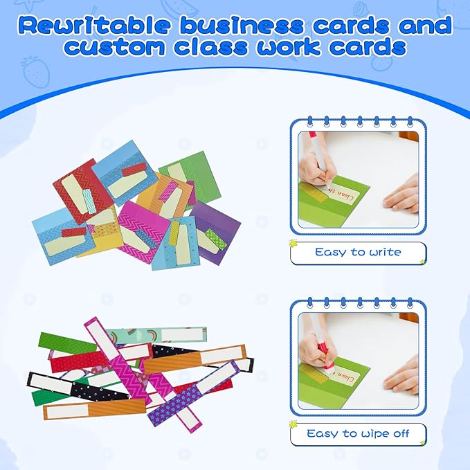 Grekos Class Jobs Pocket Chart, Management Educational Pocket Chart Teacher's Helper with 78 Cards Pockets Must Have for Kindergarten Preschool Elementary Classroom Decor (Blue)