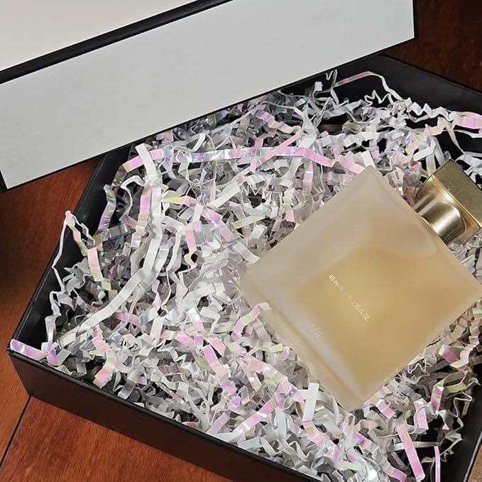GoooodGift - 3 oz - Diamond White - Crinkle Cut Paper Shred Filler for Gift Wrapping, Gift Box Stuffing Birthdays, Basket Filling Mother's Day Christmas