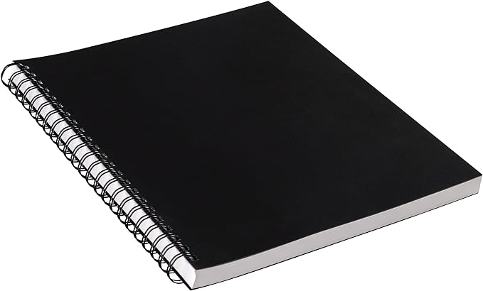UCreate Poly Cover Sketch Book, Heavyweight, 9" x 12", Black, 75 Sheets