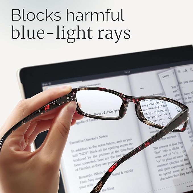 Gaoye Reading Glasses for Women, 6 pack Fashion Readers for Women Men Spring Hinge Eye Glasses, Blue Light Reading Glasses