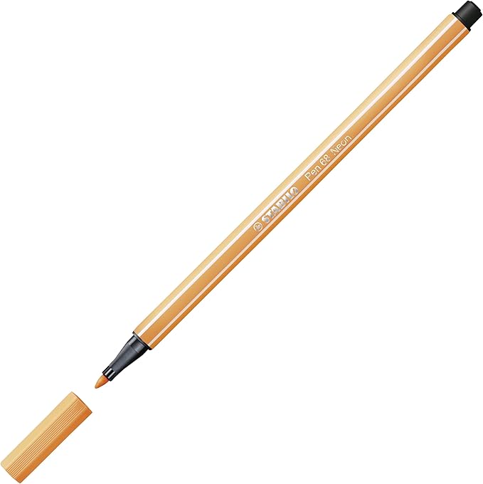 STABILO - Pen 68 & point 88 - Premium Felt Tip Pen & Fineliner - Pack of 10 - Assorted Neon colors