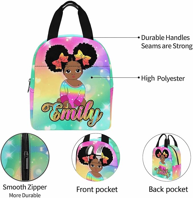 M YESCUSTOM Custom Girls Backpack with Name Personalized Elementary High School Bookbag Girl, Shoulder Bag for Girls Kids Teen Multi Color Travel Backpack Casual Daypack Bag for School College Camping