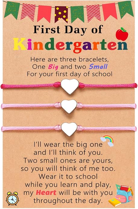 UNGENT THEM Big & Small Heart Bracelets Back to School Gifts for Girls