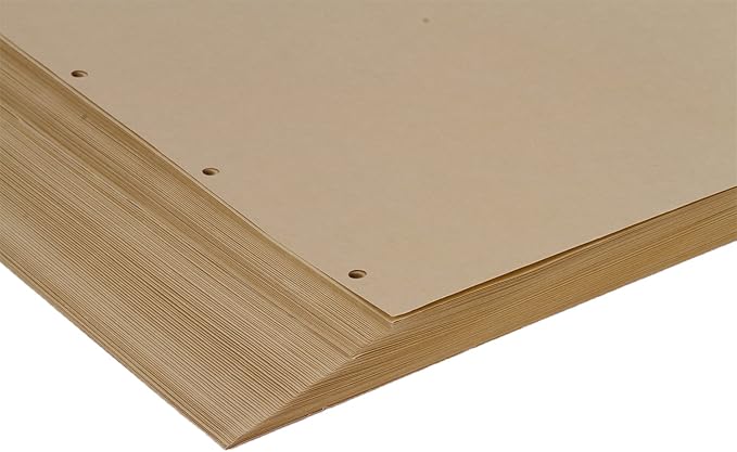 A4 Kraft Refill Paper 4 Hole Punched Filler Paper Refills for A4 Loose Leaf Notebook Travel Journal Personal Diary Planner Binder Scrapbook, 80 Sheet, 8.3 Inches x 11.5 Inches
