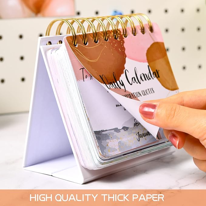 Motivational & Inspirational Perpetual Daily Calendar - Planners Undated Perpetual Desk Calendar/Inspirational Standing Flip Calendar - Page a Day - (5.5" x 4.8") - Positive Daily