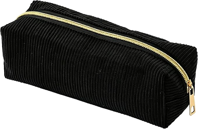 Pencil Case, Pencil Pouch for Women, Pencil Case Small, Pencil Pouch Aesthetic (Black)