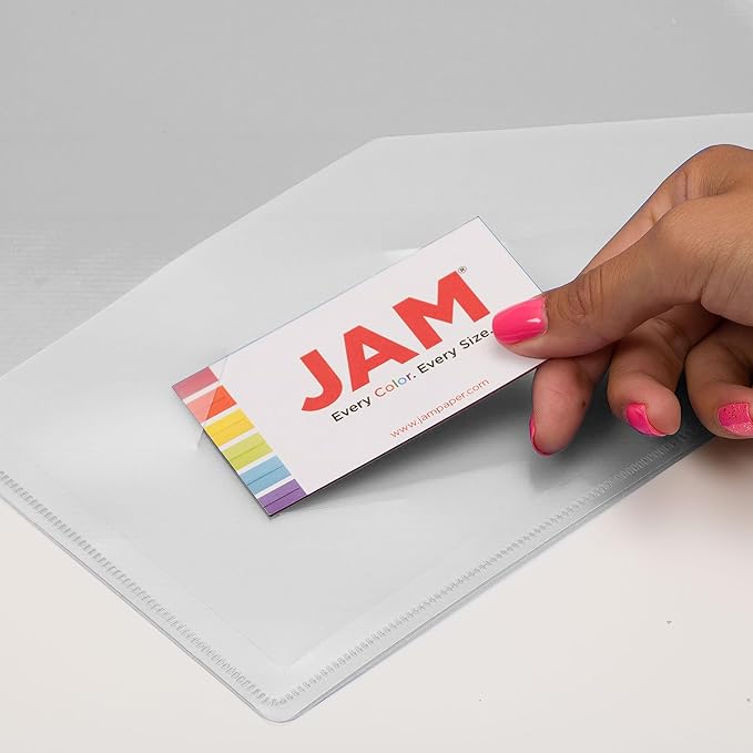 JAM PAPER Plastic 1 inch Binder - Clear 3 Ring Binder - Sold Individually