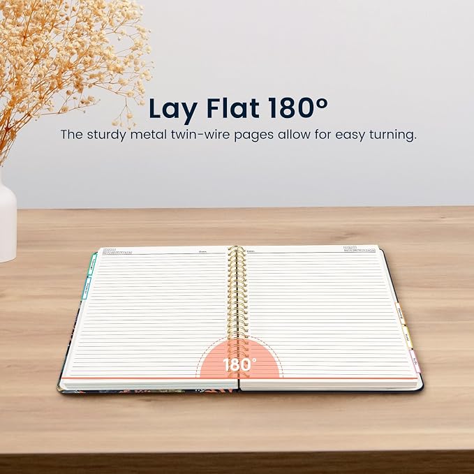 ZOTIA Large Spiral Notebooks for Work 5 Subject with Removable Dividers