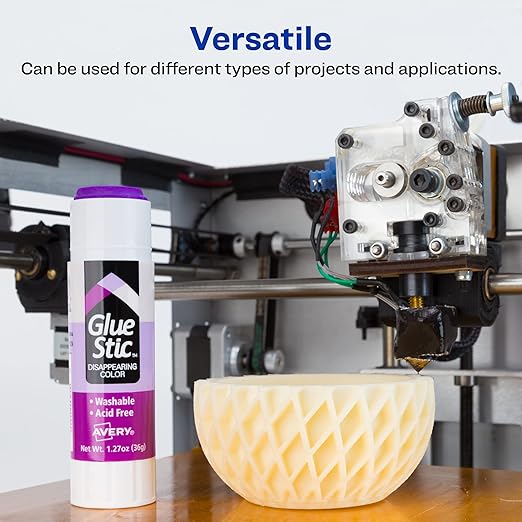 Avery Glue Stic, Disappearing Purple, Washable, 1.27oz, 6 Glue Sticks (98071)