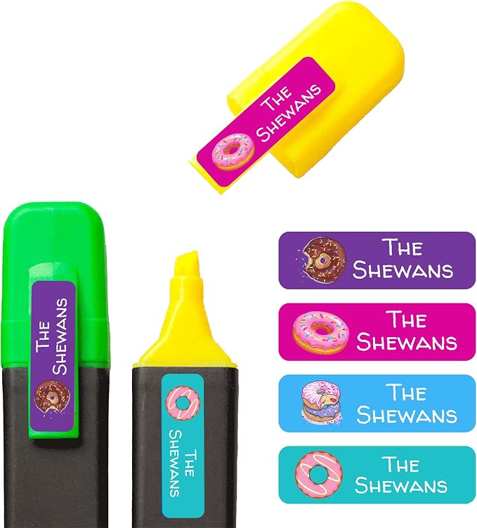Custom Waterproof Dishwasher Safe Kid Name Labels for Daycare(128 Pack), Camp, School Supply, Baby Bottles, Lunch Boxes and Cups, Travel. Cute Personalized Design Name Stickers (Pattern 3)