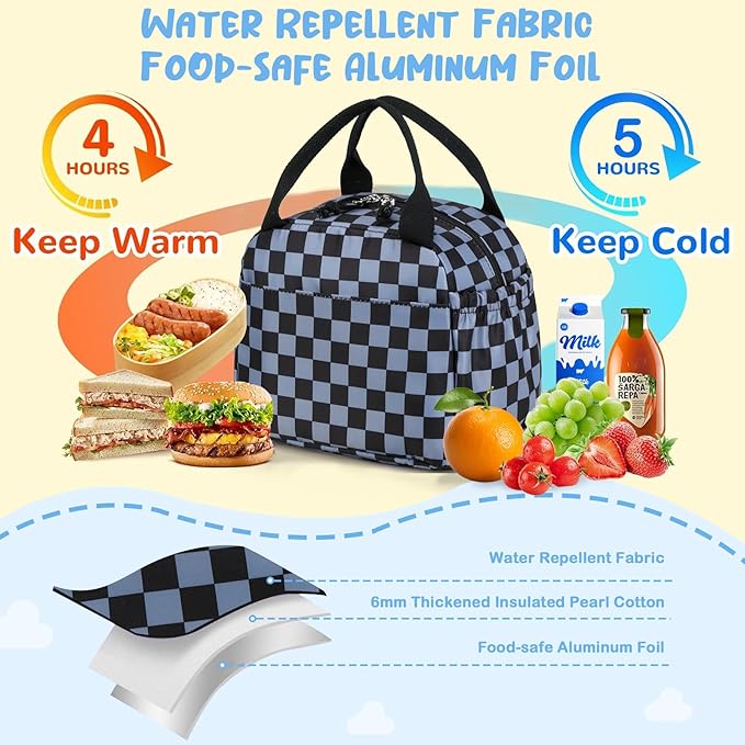 CAMTOP Boys Lunch Box Kids Insulated Lunch Bag Kids Cute Lunchbox for Boys Loncheras Para Niños