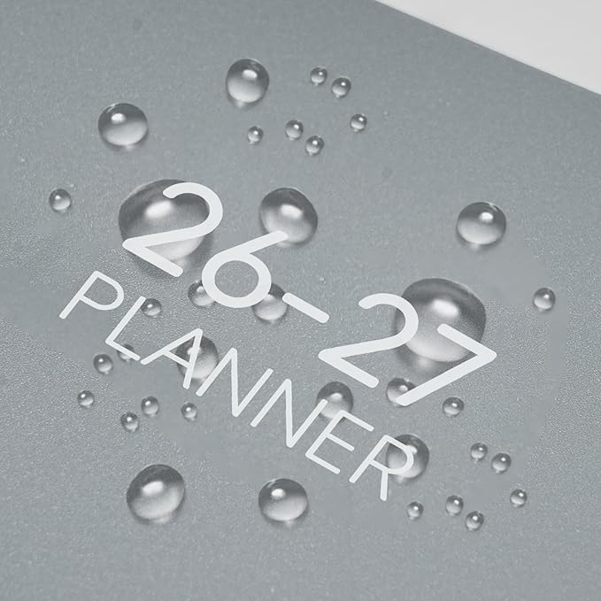 2026-2027 Planner/Calendar - Academic Planner 2026-2027, Planner Weekly and Monthly, July 2026 - June 2027, A5(6" x 8.4"),Grey, Planner Book with Tabs, Strong Twin-Wire Binding, Inner Pocket, Ideal for Office School Supplies, Enterprise