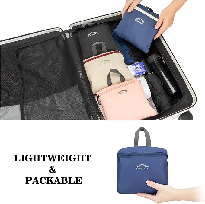 BAGPARKK 35L Ultra Lightweight Foldable Packable Hiking Backpack | Travel Backpack, Survival Whistle, Water-Resistant, Camping Daypack, Outdoor Sports, 0.88 pounds, Men & Women