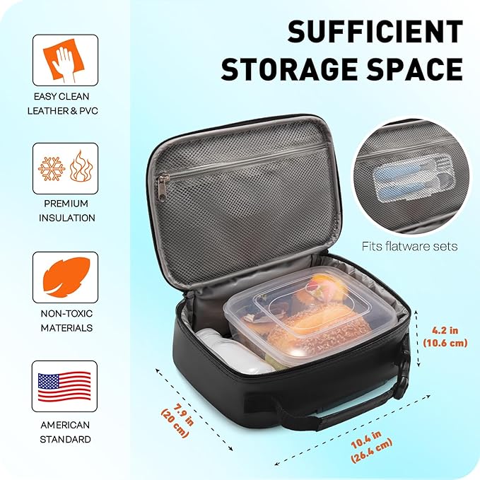 Kids Lunch Box for Boys,Game Console Insulated Lunch Bag for Kids,Leather Lunchbox for Boys,Waterproof Leakproof Portable Fits Most Bento Boxes