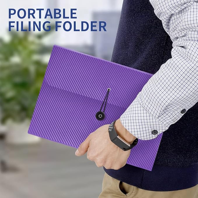 Expanding File Folder, 13 Pockets Accordian File Holder Organizer, A4 Letter Size Paper Document Receipt Organizer Accordion Filing Folder for Classroom, Home, Office and Travel