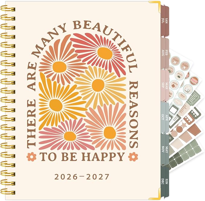 Large 2026-2027 Academic Planner,Weekly & Monthly Planner Organizer from July 2026 - June 2027, 8.5"x11" Dasiy Daily Agenda Planning Book with Pocket,Stickers & Tabs for Women Students Office, A4 Size