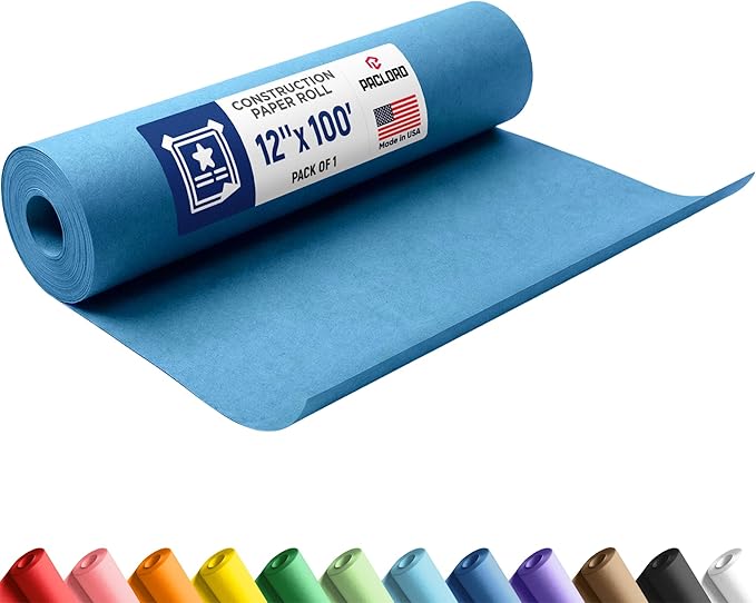 Dark Blue Construction Paper Roll 12" x 100 ft – Made in USA – 12" Bulletin Board Paper for Classroom & School, Teachers & Kids