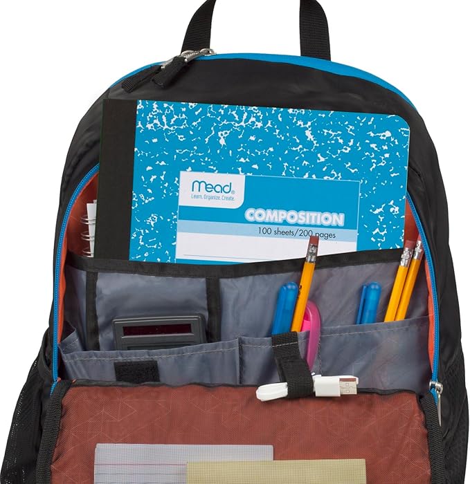 Mead Composition Notebook, Comp Book, Wide Ruled Paper, 100 Sheets, 9-3/4" x 7-1/2", Fashion, Square Deal, Assorted Colors, Color Selected May Vary, 1 Count (09918)