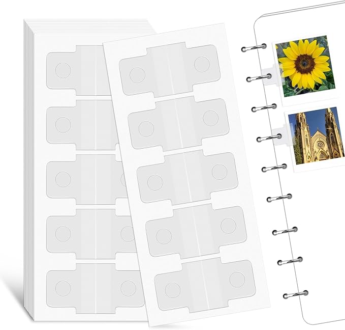 500pcs Clear Sturdy Ring Binder Sticker,Hole Reinforcement Stickers Change No Punched Page to Loose-Leaf Binder Refill Insert for DIY Scrapbooking Paper Photos Postcards Document