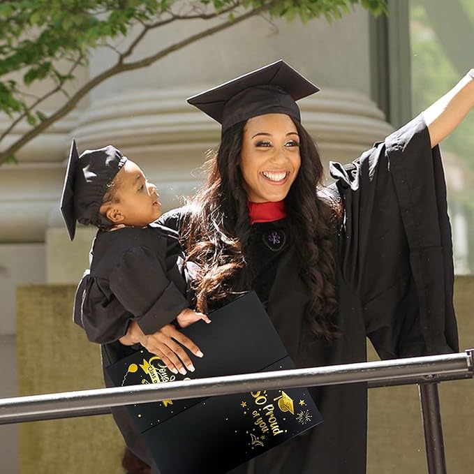 GMFrames Graduation Picture Frame Photo Display Board Class of 2026 Multi 4"x6" Memory Portfolio Album for Senior High School, College or University Graduation Photographs Black