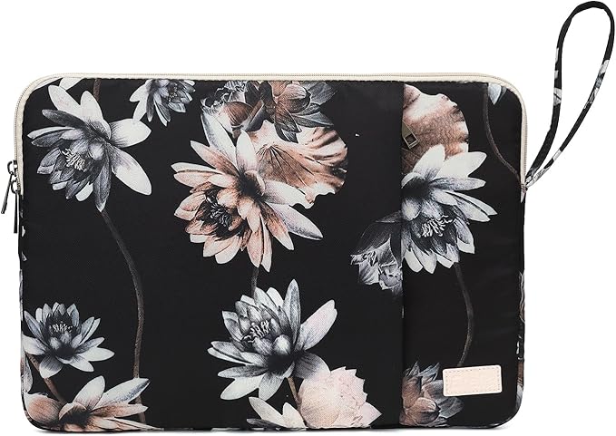 Laptop Sleeve 13.3 inch14 Inch, 15.6inchWater Resistant Traveling Computer Cover with Handle, Shockproof Protective Carrying Laptop Case (Y8-Lotus, 14 inch)