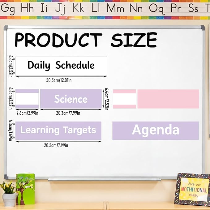 35 Pcs Classroom Schedule Magnetic Daily Schedule Pocket Chart Reusable Dry Erase Course Labels Welcome Back to School Decorations for Bulletin Board Whiteboard