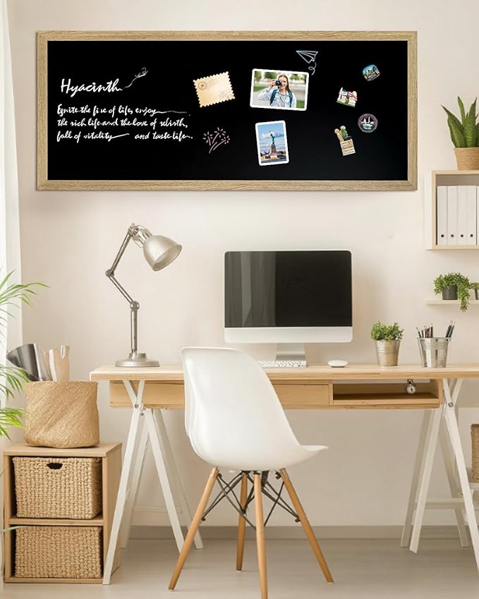 Magnetic Chalkboard for Wall, Long Chalk Board, Wall Hanging Menu for Restaurant, Food Truck, Kitchen, Chalk Board for Kitchen, Bar & Home Decor 19.7" x 47.2"(RB-50120)