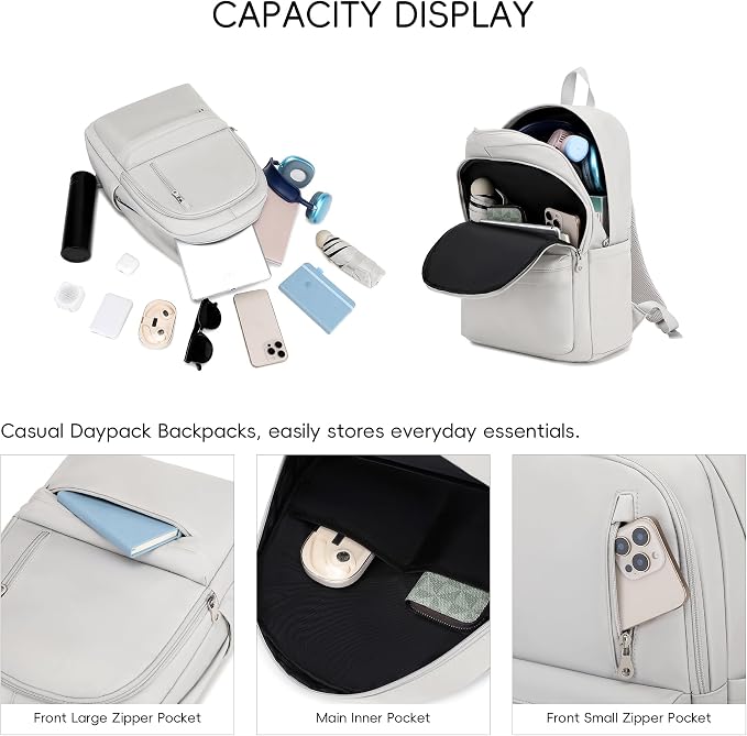 BAGOK Lightweight Nylon Backpack for Women & Men – Foldable, Large Capacity, Ideal for School, Travel & Work