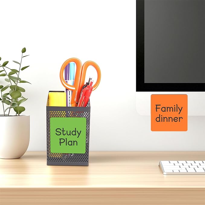 36Packs Reusable Magnetic Sticky Notes, 3" x 3" Dry Erase Magnets Labels, Widely Use to Post Notes for Whiteboard, Fridge, Locker, Cabinet, Door - Office & Classroom Supplies