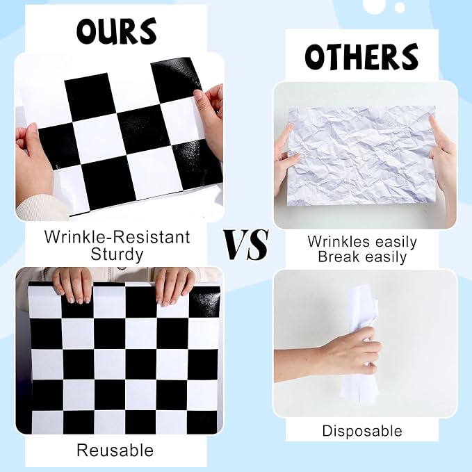 Black Checkered Bulletin Board Roll Non-Woven Fabric Poster 15.7" x40ft