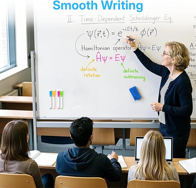 OWLKELA 20 Pcs Colorful Magnetic Erasable Markers for Whiteboard, Dry Erase Markers with Eraser, Low Odor Magnetic Eraser, White Board Markers for Office, Classroom, Home, 8 Color